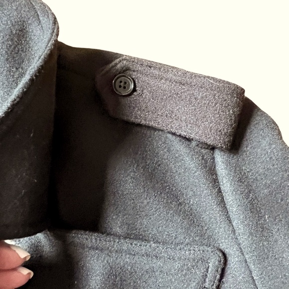 NWT! BANANA REPUBLIC Exaggerated Collar Wrap Coat in Black Sz Small - Picture 11 of 11